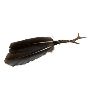 Canadian Goose Feathers & Antler Handle